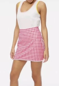 J. Crew Pink & White Gingham Check Rock Skort S Tennis Core Pickleball Preppy - Bild 1 von 6