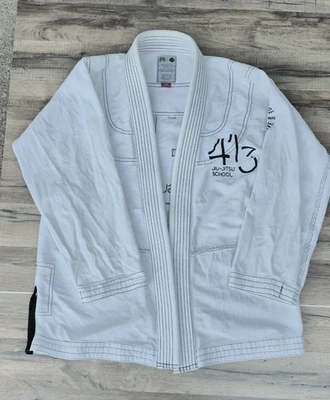 White Jiu Jitsu GI Uniform Kimono A2 Seek Knowledge 413 School Brazillian Jacket - Image 1 of 4