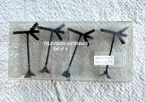 DEPT 56 TELEVISION ANTENNAS General Village Accessories Set of 4 - 52658 - Picture 1 of 2