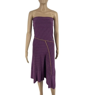 Golddigga Women Purple Strapless Asymmetrical Dress Size M - Image 1 of 4