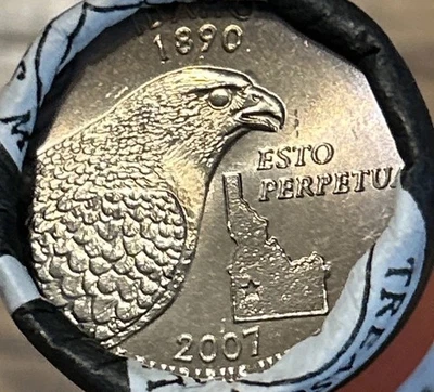 2007 Idaho P + D State Quarters 2 Coins From US Mint Unc MS Rolls - Image 1 of 3