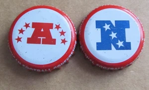 ANHEUSER BUSCH AMERICAN/NATIONAL LIMITED EDITION NFL FOOTBALL BIERFLASCHENVERSCHLÜSSE - Bild 1 von 2