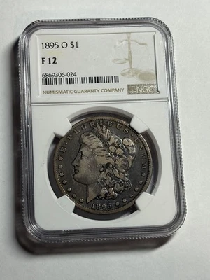 1895-O MORGAN SILVER DOLLAR NGC F12 KEY DATE NEW ORLEANS MINT - Image 1 of 4