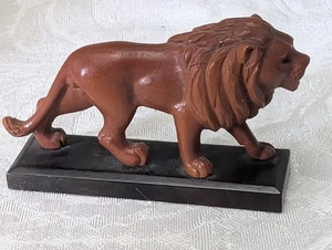 Hand Carved Wooden Lion Statue Small Size - Picture 1 of 8