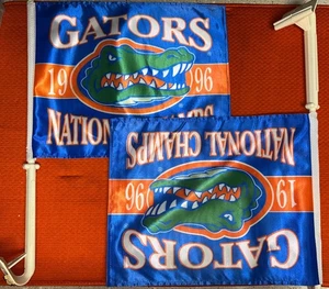 Florida Gators 1996 National Champions Car Flags Set Of 2 - Picture 1 of 12