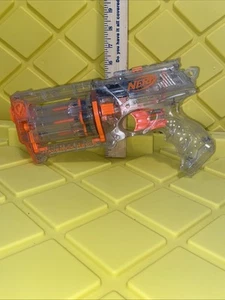 Nerf N-Strike Maverick Rev-6 Clear Series Nerf Blaster Toy Gun - Picture 1 of 6