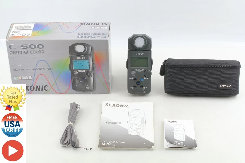 Medidor de temperatura de color digital SEKONIC C-500 Pro en caja [COMO NUEVO con estuche, correa] de JAPÓN Foto 1 de 4