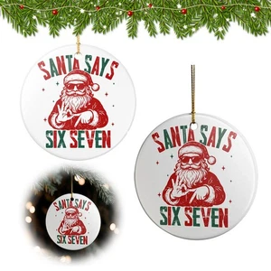 .67 Ceramica Divertente Famiglia Decorazione Vacanze da Appendere Ornamenti Caldi Albero di Natale Regali - Foto 1 di 15