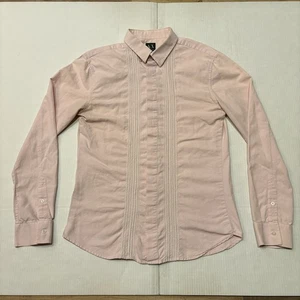 Armani Exchange AX Shirt Mens Large Pink Plaid Long Sleeve Button Down Slim Fit - Picture 1 of 7