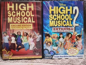 (3FREE) USED DVD High School Musical 1 (FS) & 2 (FS, 2007) with Slipcover - Picture 1 of 7