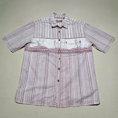 Camisa hawaiana Kahala 1936 para hombre talla grande a rayas ropa de playa tropical Foto 1 de 4