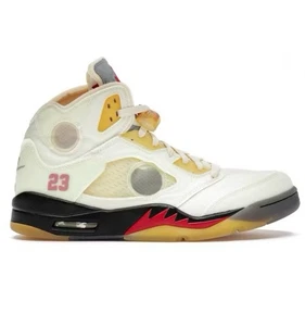 Jordan Retro V 5 SP x Off-White SAIL FIRE RED MUSLIN BLACK METALLIC GRÖSSE 10,5 - Bild 1 von 5