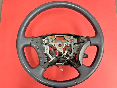 Toyota 4runner 2003-2009 volante de cuero negro crucero y radio usado ¡OEM! Foto 1 de 4
