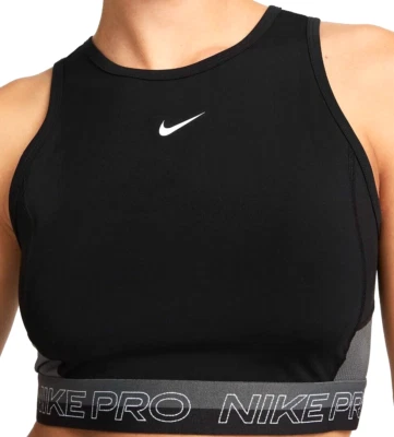 NUEVA Camiseta sin mangas Nike DX0061-010 Pro Dri-FIT recortada de entrenamiento malla trasera para mujer XS Foto 1 de 4