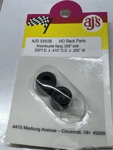 1x AJ's #3300b Low Profile Silicone Tires & Black Delrin Wheel Standard NEW MOC - Picture 1 of 1