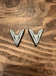 Pair Vintage Silver Metal Country Western Shirt Blouse Collar Tips Free Shipping - Picture 1 of 2