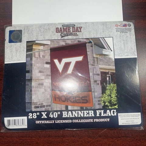 Virginia Tech Flag 28x40 Game day Banner Flag New! FREE SHIPPING! Cover