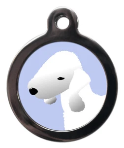 Etiqueta de identificación de mascotas ETIQUETA DE RAZA DIBUJOS ANIMADOS BEDLINGTON TERRIER etiqueta 2 tallas - Imagen 1 de 2