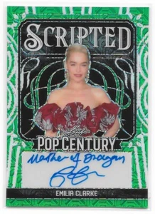 Leaf Pop Century Scripted Green Inscription Auto Emilia Clarke 1/1 GOT - Picture 1 of 1