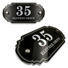 Victorian Vintage House Number Name Contemporary Sign Address Personalised