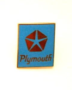 1980er Jahre Plymouth Logo klassisches Emblem Messing Reversmütze Pin Neu aus altem Lagerbestand - Bild 1 von 5