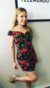 Va Va Voom Glam Factory short floral dress Medium Brand New - Picture 1 of 1
