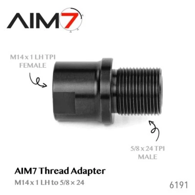 AIM7 Precision Thread Adapter - M14x1 LH to 5/8x24 -6191
