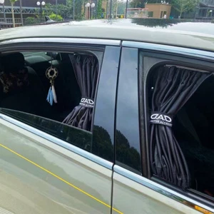 2Pcs JDM DAD Automotive Luxury Universal Car Curtains Window Shade Valance 60M - Picture 1 of 13