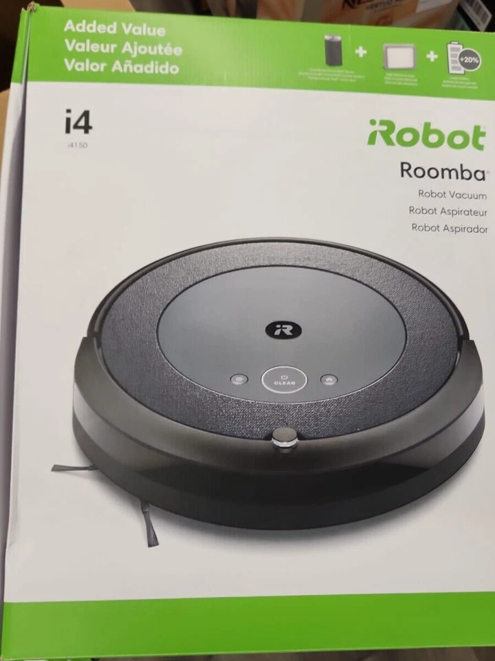 iRobot WiFi I4150 Roomba I4 Robot Vacuum Cleaner (WiFi) i4150 Black New - Image 1 of 1