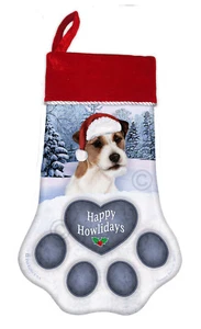 Christmas Stocking - Tri Jack Russell Terrier Double Coat - Picture 1 of 1