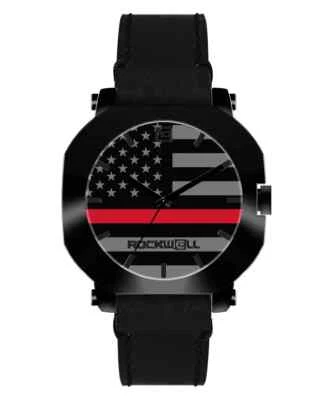 NUEVO EN CAJA Reloj Pulsera Rockwell APEX EDICIÓN BOMBERO/CUERO NEGRO LIMITADO Foto 1 de 2