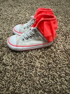 Baby Girl Converse All Star Hightop Tutu Size 5 sneakers