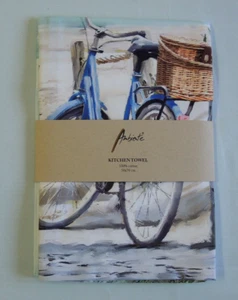 Ambiente Geschirrtuch Strand Fahrrad Meer Geschirrhandtuch Küche 100 % Baumwolle - Bild 1 von 2