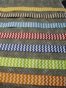 10 Yards 1.5 Inch Chevron Grosrain Ribbon - Picture 1 of 1