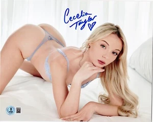 Hot Sexy Cecelia Taylor Signed 8x10 Photo Adult Star Authentic Autograph Beckett - Picture 1 of 2