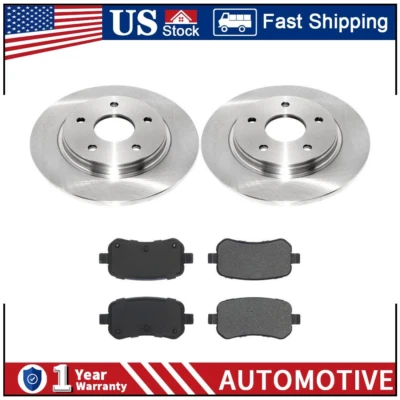 Rotores de freno traseros y pastillas de freno de cerámica para Chrysler Town & Country 2008-2010 Foto 1 de 4