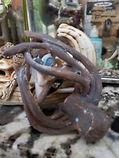 Vintage Old Aquarium Ceramic Scuba Diver Grabbed By Monkey Face Octopus Creatur 