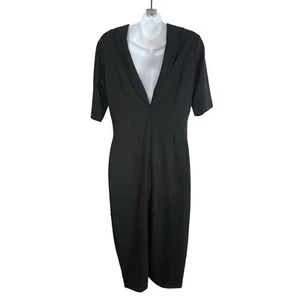 Alexia Admor Kleid Gr. M Schwarz LBD V-Ausschnitt Rücken Etuikleid Kurzarm Neu mit Etikett - Bild 1 von 9