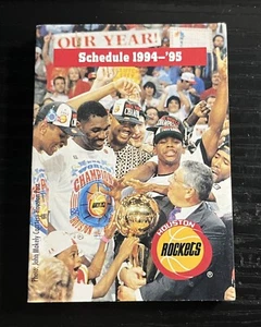 THE HOUSTON ROCKETS 1994/95 NBA Basketball Pocket VTG Schedule Southwest Airline - Picture 1 of 6