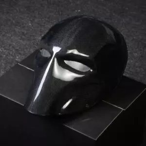 Coole Kohlefaser Maske Vollgesicht Halloween Cosplay Party Design Neuheit Ges... - Bild 1 von 6