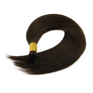 Brazilian Straight 100% Unprocessed Human Hair Bulk For Braiding No Weft - Picture 1 of 26