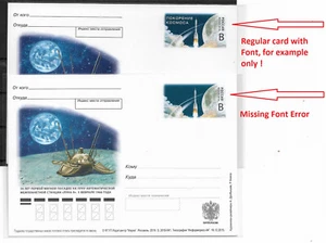 Russia 2016 Postcard Space, LUNA-9, ERROR Missing Font, First soft Moon landing - Picture 1 of 1