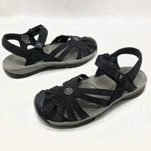 KEEN Women's Rose Casual Closed Toe Sandals Sz 8 /38.5 Black Ankle Strappy - Picture 1 of 12