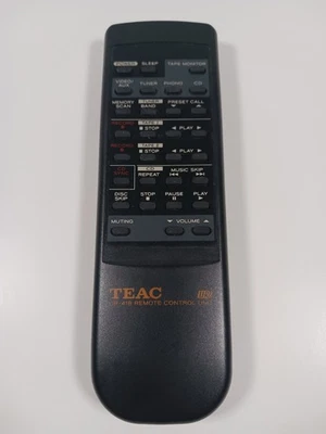 TEAC UR-418 AM/FM CD Stereo Receiver System Remote Control - Tested, Works - Image 1 of 4