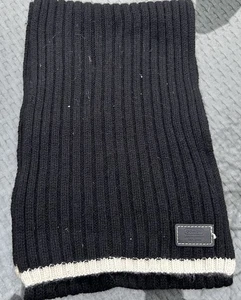 Coach Wollmischung gerippter Strick Schalldämpfer Schal schwarz $ 49 - Bild 1 von 4