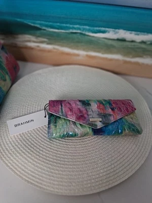 CARTERA BRAHMIN NUEVA CON ETIQUETAS IMPRESIÓN VERÓNICA ~ CUERO GENUINO MELBOURNE  Foto 1 de 4