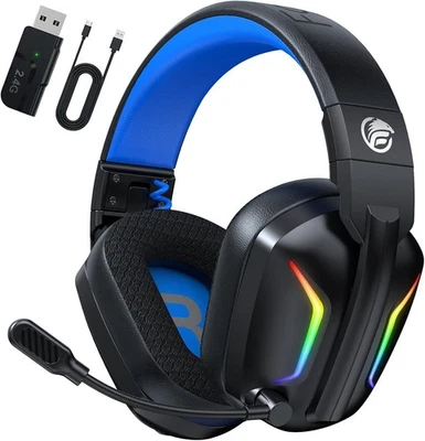 Fachixy FC-300 Gaming Headset mit Mikrofon, 2,4G Wireless Headset für PS5, PS4 - Bild 1 von 4