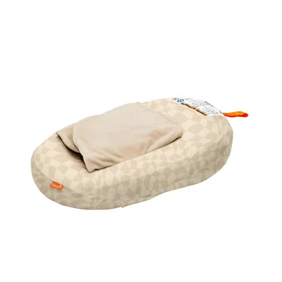 Bañera inflable portátil para bebé Boon Puff+ con cubierta de microfibra, Foto 1 de 4