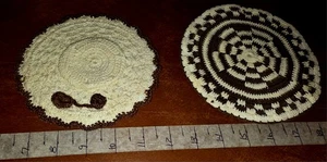 ED4 VINTAGE GANCHILLO A MANO 2, 6" AGARRADERAS PERFECTAS SHABBY CHIC - Imagen 1 de 4