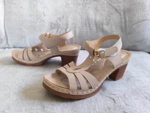 NEU Absatzschuhe beige sexy Damen Teenager Gr. 7 modern Canvas Geschenkidee Tanz - Bild 1 von 12